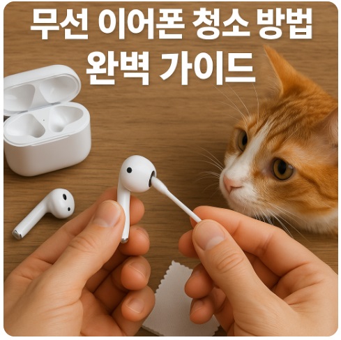 무선 이어폰 청소
