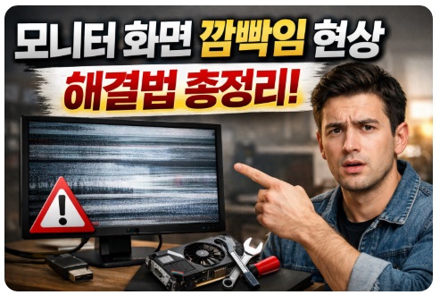 모니터 화면 깜빡임