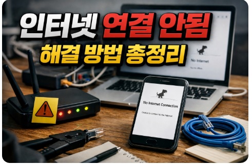 인터넷 연결 안됨