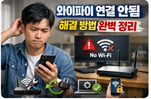 와이파이 연결 안됨