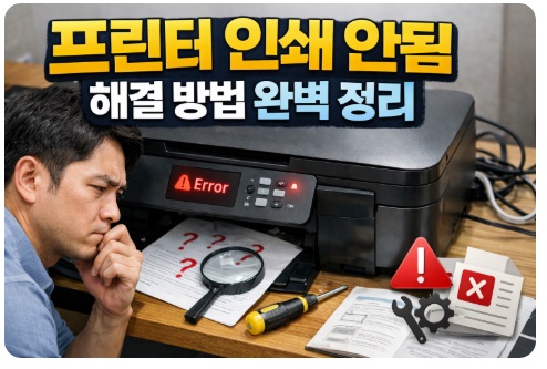 프린터 인쇄 안됨