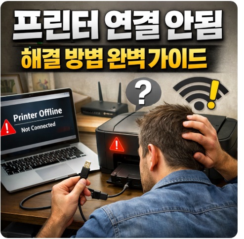 프린터 연결 안됨