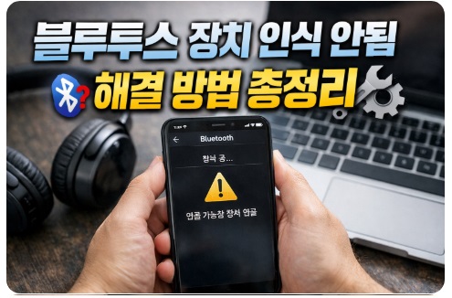 블루투스 장치 인식 안됨
