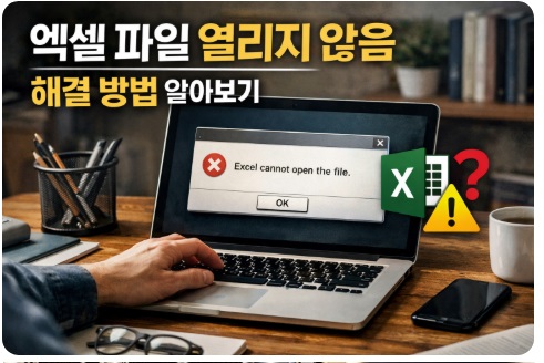 엑셀 파일 열리지 않음