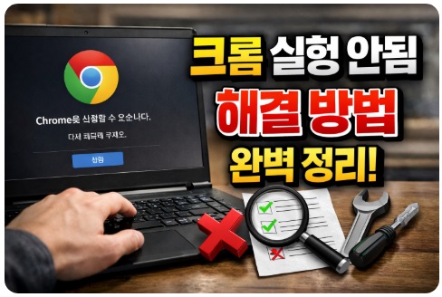 크롬 실행 안됨