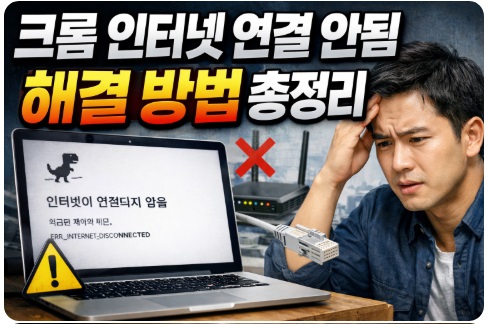 크롬 인터넷 연결 안됨